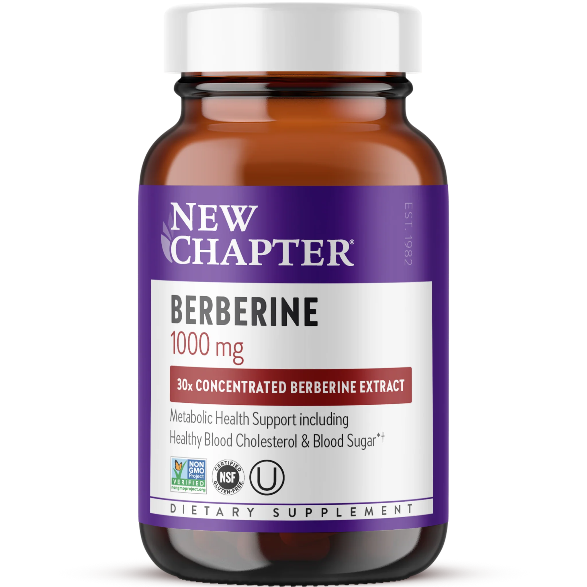 Berberine 1000 mg (per 2-tablet serving)