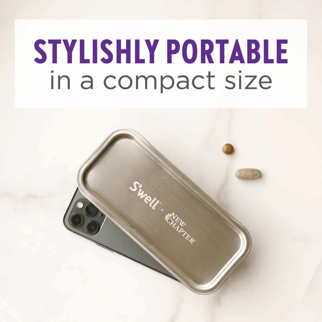 S’well x New Chapter Vitamin Case – Blonde Wood - Image 3