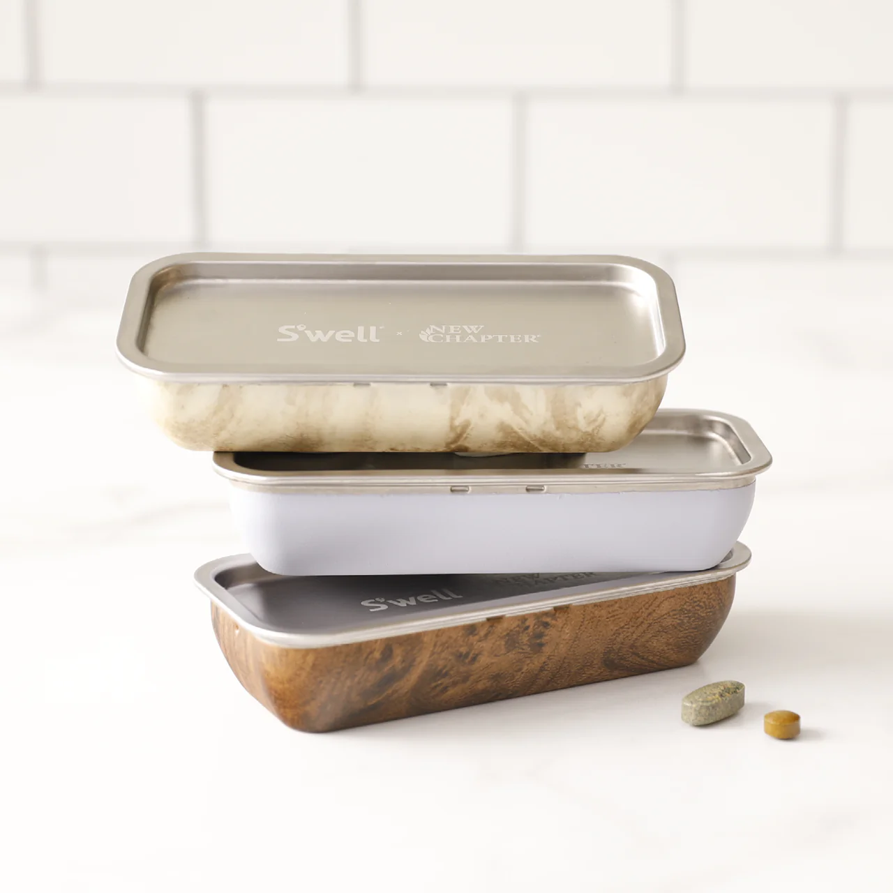 S’well x New Chapter Vitamin Case – Blonde Wood - Image 5